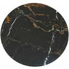 Interiors by PH Interiors by Premier Black and Gold Marble Round Chopping Board, Easy to Clean