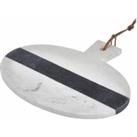 Interiors by PH Maison White Grey Marble Round Paddle Board