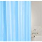 Showerdrape Showerplus Plain Polyester Shower Curtain - Blue