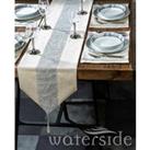 The Waterside Waterside 7 Piece Velvet Diamante Gold Runner And Placemat Set