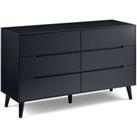 Julian Bowen Alicia 6 Drawer Wide Chest Anthracite