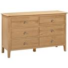 Julian Bowen Cotswold 6 Drawer Wide Chest Of Drawers