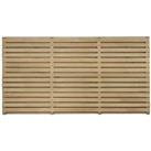 Forest Garden 2'11'' x 5'11'' (91 x 180cm) Contemporary Double Slatted Fence Panel