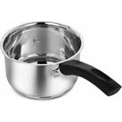 Penguin Home Professional Induction-safe Saucepan With Glass Lid & Phenolic Handle Stainless Steel 18 Cm 2 Liters