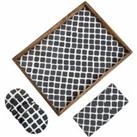 Penguin Home Set Of Serving Tray And Matching Coasters-black And White Moroccan Texture