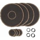 Penguin Home Set Of 12 Jute Placemats Coasters And Napkin Rings - Grey Colour