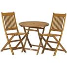 Royalcraft York 2 Seater 70cm Bistro Set with Folding Chairs