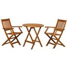 Royalcraft York 2 Seater 70cm Bistro Set with Folding Armchairs