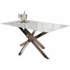 Native Home & Lifestyle Silver Glass Dining Table
