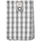 Green & Sons Tea Towel Heart 100% Cotton - Silver (4 Pack)