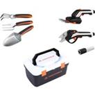 Yard Force Vita Garden Tool Kit with Tools, Portable Box and Lithium Ion Battery - HX V06S