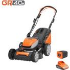 Yard Force 40V 46Cm Self-propelled Cordless Lawnmower W/ 4Ah Lithium-ion Battery & Quick Charger - Orange & Black