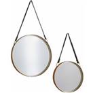 Crossland Grove Regents Set Of 2 Scatter Mirrors Gold - 400 & 300mm
