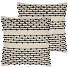 Furn. Mossa Twin Pack Polyester Filled Cushions Natural/Black