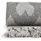 Emma Barclay Heart Recycled Cotton Throw 70 x 100 Charcoal
