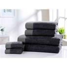 Rapport Home Furnishings Tidal 550gsm Towel Bale - 6 Piece - Charcoal