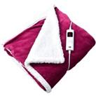 Glamhaus Heated Throw Electric Fleece Over Blanket Sofa Bed Large 160 X 130Cm - Deep Pink