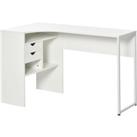 HOMCOM L Shaped Corner Computer Desk Table - White