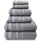 Rapport Home Furnishings Berkley Towel Bale - 6 Piece 450gsm - Silver
