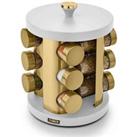 Tower Cavaletto 12 Jar Spice Rack Optic - White Champagne Gold