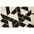 Interiors By Ph Large Geometric Rug Two Tone Black And White