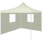 vidaXL Foldable Tent With 2 Walls 3X3 M - Cream