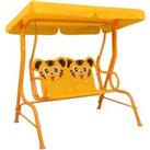 vidaXL Kids Swing Bench 115X75X110cm - Yellow