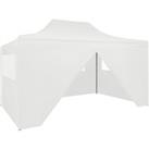 vidaXL Foldable Party Tent With 4 Sidewalls 3X4.5 M White