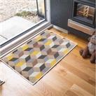Serdim Rugs Arrow Design Anti Slip Doormats Gold 57X90 Cm