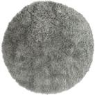 Homemaker Soft Washable Rug Grey 100Cm Circle