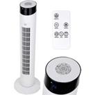 Mylek 34inch Tower Fan Electric Oscillating With Remote Control - White