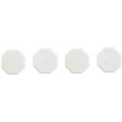 Interiors by PH Set Of Four White Marble Octagonal Coasters