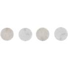 Interiors by PH Set Of Four White Marble Rough Edge Coasters