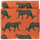 Furn Leopard Cotton Jacquard Bath Towel Orange