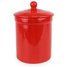 All-Green Portland Ceramic Compost Caddy - Red
