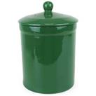 All-Green Portland Ceramic Compost Caddy - Dark Green