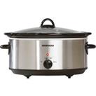 Daewoo SDA1788 6 5L Slow Cooker - Stainless Steel