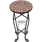 vidaXL Mosaic Side Table Plant Table - Terracotta