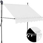 vidaXL Manual Retractable Awning With LED 100cm Cream