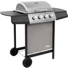 vidaXL Gas BBQ Grill With 4 Burners Black And Silver (fr/Be/It/UK/Nl Only)