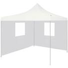 vidaXL Professional Folding Party Tent With 2 Sidewalls 2x2 M Steel White