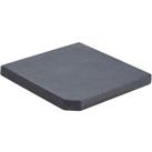 vidaXL Umbrella Weight Plate Black Granite Square 25 Kg