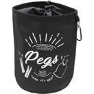 Jvl Large Peg Bag With 144 Prism Clip Pegs With Hooks