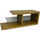 Techstyle Halo Chunky Tv Stand Entertainment Unit Coffee Table Oak