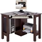 Techstyle Horner Corner Office Desk/Computer Station Walnut