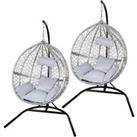 Monstershop 2 Egg Chairs - Grey