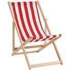 Interiors By PH Red/White Deck Chair
