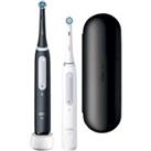 Oral B Oral-b iO4 Electric Toothbrush Duo Pack - Matte Black and White