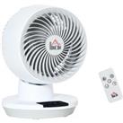Homcom Electric Table Desk Fan With Remote - White