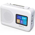 Groov-e Berlin Portable Colour Screen DAB FM Radio With Bluetooth - White